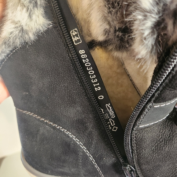 Rieker Remonte Black Waterproof Winter Snow Boots Size 44 EU Size 11.5 - Picture 5 of 10